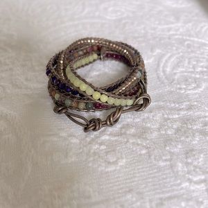 Lizou jewel toned wrap bracelet